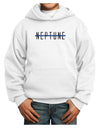 Planet Neptune Text Only Youth Hoodie Pullover Sweatshirt-Youth Hoodie-TooLoud-White-XS-Davson Sales