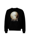 Planet Pluto Text Dark Adult Dark Sweatshirt-Sweatshirt-TooLoud-Black-Small-Davson Sales
