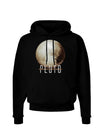 Planet Pluto Text Dark Dark Hoodie Sweatshirt-Hoodie-TooLoud-Black-Small-Davson Sales