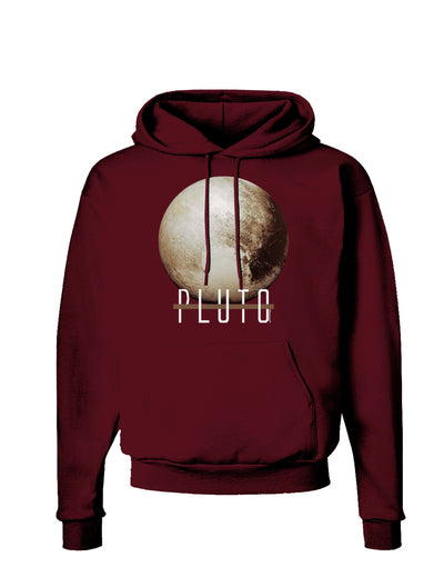 Planet Pluto Text Dark Dark Hoodie Sweatshirt-Hoodie-TooLoud-Maroon-Small-Davson Sales