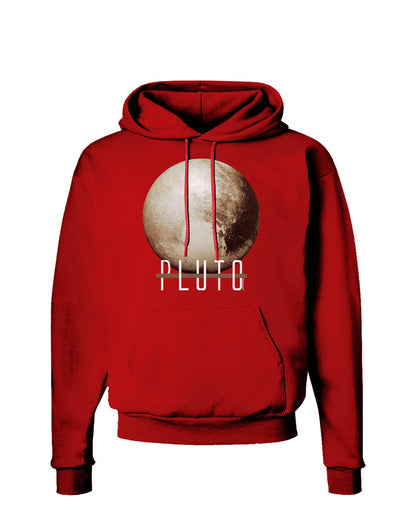 Planet Pluto Text Dark Dark Hoodie Sweatshirt-Hoodie-TooLoud-Red-Small-Davson Sales