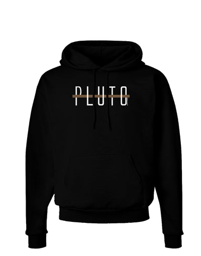 Planet Pluto Text Only Dark Dark Hoodie Sweatshirt-Hoodie-TooLoud-Black-Small-Davson Sales