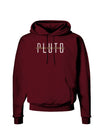 Planet Pluto Text Only Dark Dark Hoodie Sweatshirt-Hoodie-TooLoud-Maroon-Small-Davson Sales