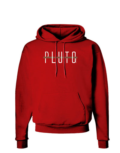 Planet Pluto Text Only Dark Dark Hoodie Sweatshirt-Hoodie-TooLoud-Red-Small-Davson Sales
