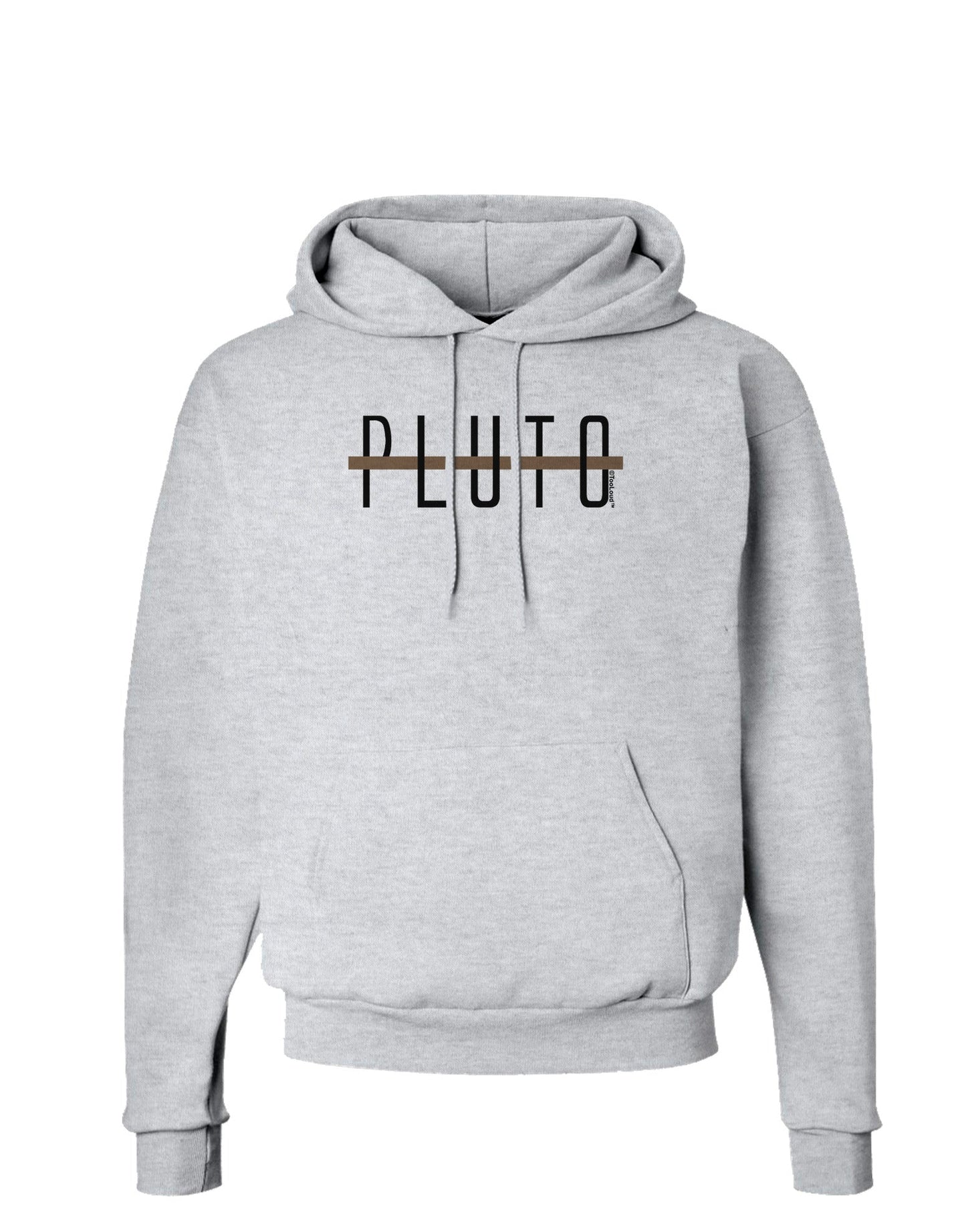 Planet Pluto Text Only Hoodie Sweatshirt-Hoodie-TooLoud-AshGray-Small-Davson Sales