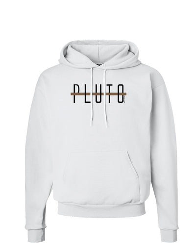 Planet Pluto Text Only Hoodie Sweatshirt-Hoodie-TooLoud-White-Small-Davson Sales