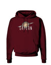 Planet Saturn Text Dark Hoodie Sweatshirt-Hoodie-TooLoud-Maroon-Small-Davson Sales