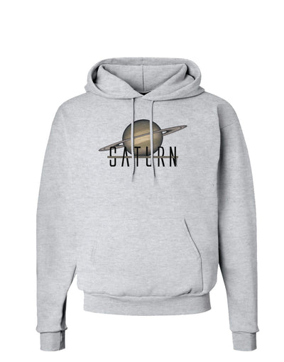 Planet Saturn Text Hoodie Sweatshirt-Hoodie-TooLoud-AshGray-Small-Davson Sales