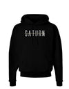 Planet Saturn Text Only Dark Hoodie Sweatshirt-Hoodie-TooLoud-Black-Small-Davson Sales