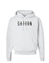 Planet Saturn Text Only Hoodie Sweatshirt-Hoodie-TooLoud-White-Small-Davson Sales