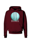 Planet Uranus Text Dark Hoodie Sweatshirt-Hoodie-TooLoud-Maroon-Small-Davson Sales