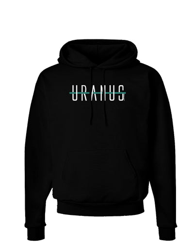 Planet Uranus Text Only Dark Hoodie Sweatshirt-Hoodie-TooLoud-Black-Small-Davson Sales