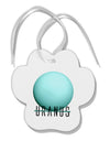 Planet Uranus Text Paw Print Shaped Ornament by TooLoud-Ornament-TooLoud-White-Davson Sales