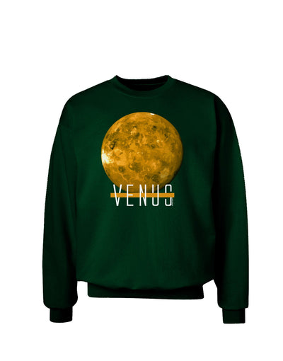 Planet Venus Text Adult Dark Sweatshirt-Sweatshirt-TooLoud-Deep-Forest-Green-Small-Davson Sales