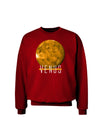 Planet Venus Text Adult Dark Sweatshirt-Sweatshirt-TooLoud-Deep-Red-Small-Davson Sales