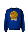 Planet Venus Text Adult Dark Sweatshirt-Sweatshirt-TooLoud-Deep-Royal-Blue-Small-Davson Sales