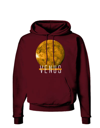 Planet Venus Text Dark Hoodie Sweatshirt-Hoodie-TooLoud-Maroon-Small-Davson Sales