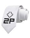 Player Two Selection Icon Printed White Necktie