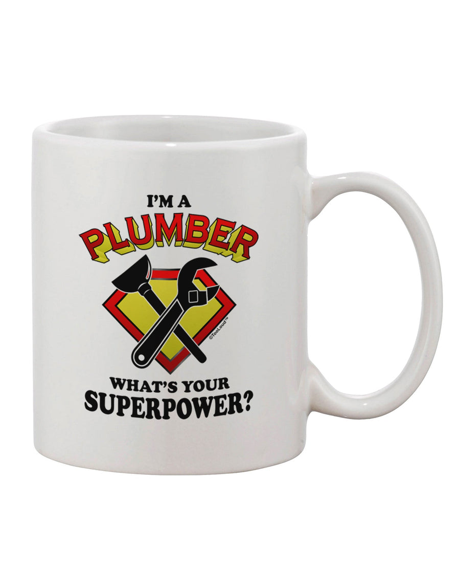 Plumber's Essential - Superpower Printed 11 oz Coffee Mug - TooLoud-11 OZ Coffee Mug-TooLoud-White-Davson Sales