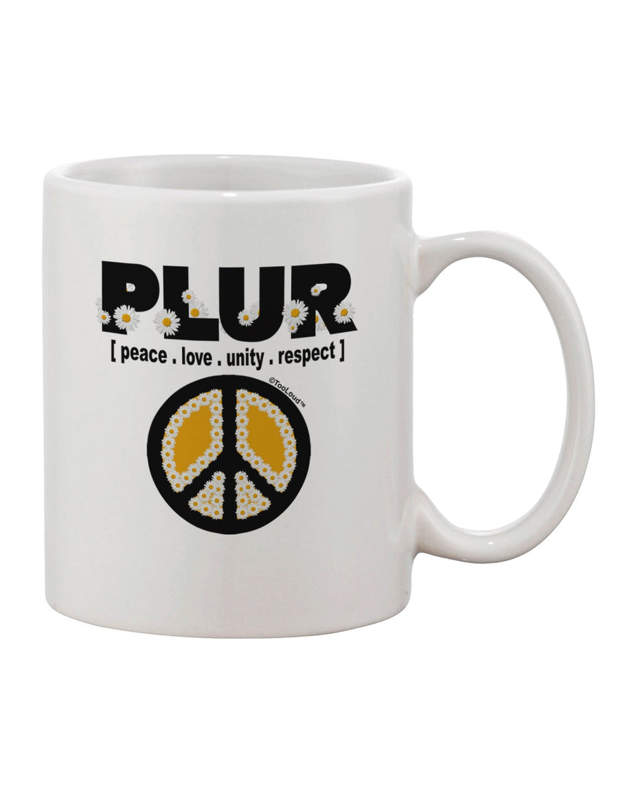 PLUR Daisies - Exquisite 11 oz Coffee Mug - TooLoud-11 OZ Coffee Mug-TooLoud-White-Davson Sales