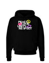 PLUR Distressed Text Dark Hoodie Sweatshirt-Hoodie-TooLoud-Black-Small-Davson Sales