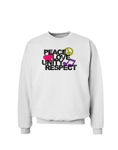 PLUR Distressed Text Sweatshirt-Sweatshirts-TooLoud-White-Small-Davson Sales