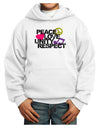 PLUR Distressed Text Youth Hoodie Pullover Sweatshirt-Youth Hoodie-TooLoud-White-XS-Davson Sales