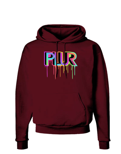 PLUR Paint Dark Hoodie Sweatshirt-Hoodie-TooLoud-Maroon-Small-Davson Sales