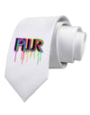 PLUR Paint Printed White Necktie