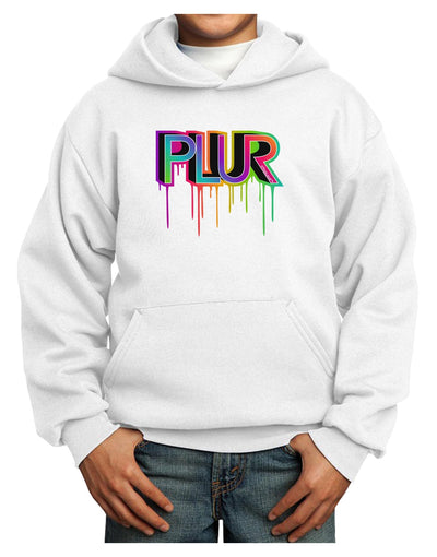 PLUR Paint Youth Hoodie Pullover Sweatshirt-Youth Hoodie-TooLoud-White-XS-Davson Sales