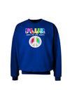 PLUR Rainbow Adult Dark Sweatshirt-Sweatshirts-TooLoud-Deep-Royal-Blue-Small-Davson Sales