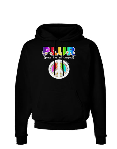 PLUR Rainbow Dark Hoodie Sweatshirt-Hoodie-TooLoud-Black-Small-Davson Sales