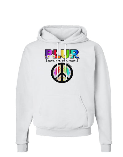 PLUR Rainbow Hoodie Sweatshirt-Hoodie-TooLoud-White-Small-Davson Sales