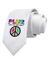 PLUR Rainbow Printed White Necktie