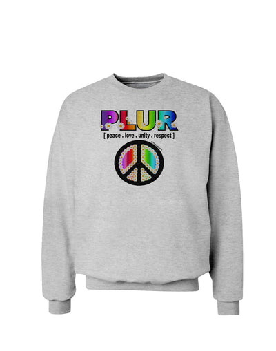 PLUR Rainbow Sweatshirt-Sweatshirts-TooLoud-AshGray-Small-Davson Sales