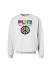 PLUR Rainbow Sweatshirt-Sweatshirts-TooLoud-White-Small-Davson Sales