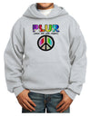 PLUR Rainbow Youth Hoodie Pullover Sweatshirt-Youth Hoodie-TooLoud-Ash-XS-Davson Sales