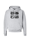 PLUR Squares BnW Hoodie Sweatshirt-Hoodie-TooLoud-AshGray-Small-Davson Sales