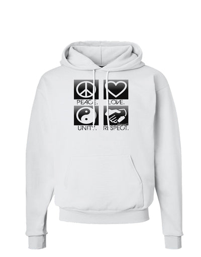 PLUR Squares BnW Hoodie Sweatshirt-Hoodie-TooLoud-White-Small-Davson Sales