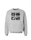 PLUR Squares BnW Sweatshirt-Sweatshirts-TooLoud-AshGray-Small-Davson Sales