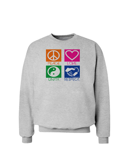 PLUR Squares Color Sweatshirt-Sweatshirts-TooLoud-AshGray-Small-Davson Sales