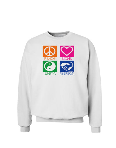 PLUR Squares Color Sweatshirt-Sweatshirts-TooLoud-White-Small-Davson Sales