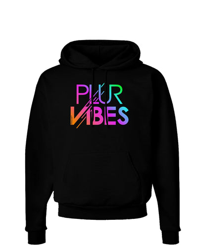 PLUR Vibes Dark Hoodie Sweatshirt-Hoodie-TooLoud-Black-Small-Davson Sales