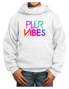 PLUR Vibes Youth Hoodie Pullover Sweatshirt-Youth Hoodie-TooLoud-White-XS-Davson Sales