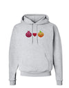 Pomegranate Heart Peach Hoodie Sweatshirt-Hoodie-TooLoud-AshGray-Small-Davson Sales