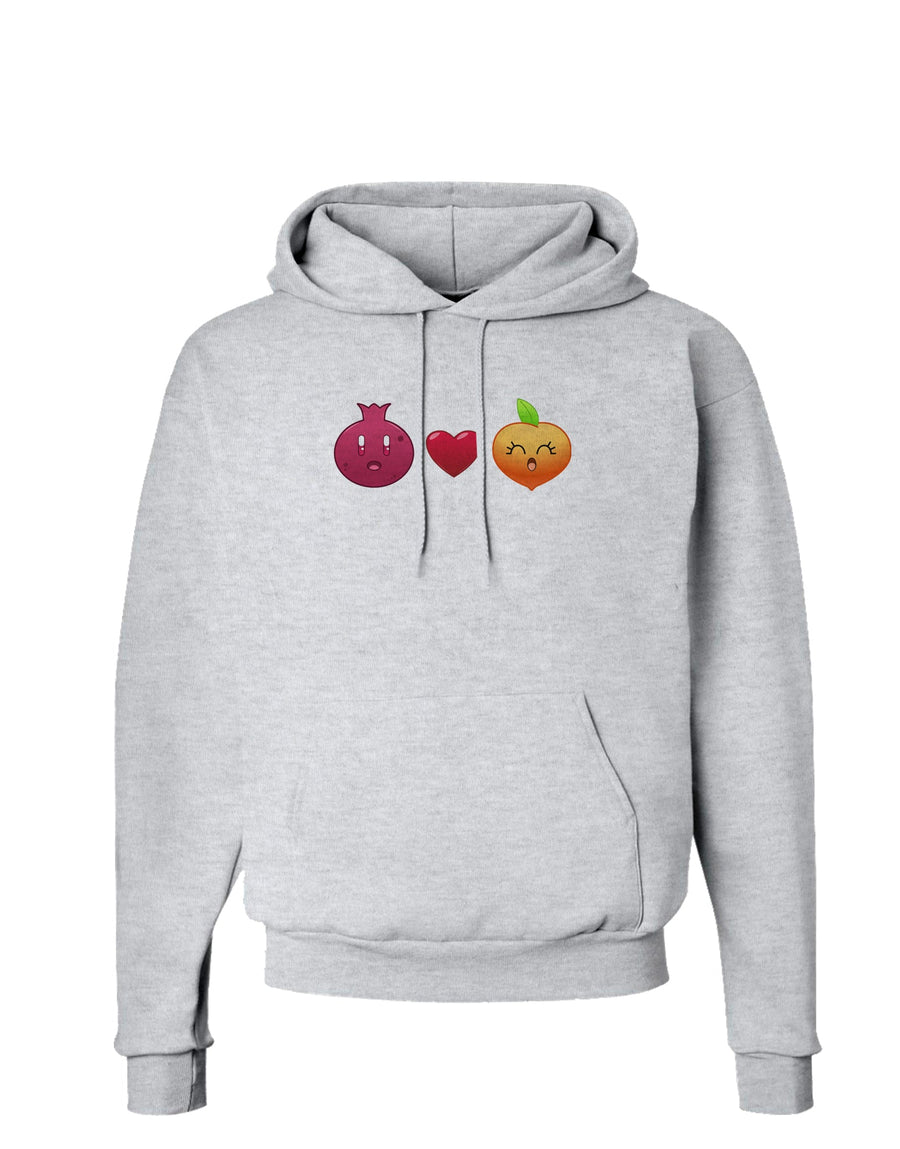 Pomegranate Heart Peach Hoodie Sweatshirt-Hoodie-TooLoud-White-Small-Davson Sales