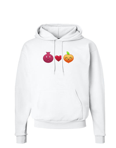 Pomegranate Heart Peach Hoodie Sweatshirt-Hoodie-TooLoud-White-Small-Davson Sales