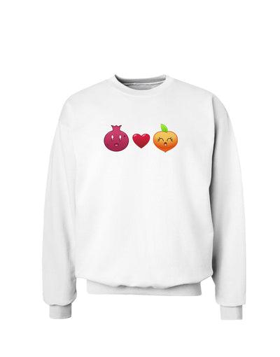 Pomegranate Heart Peach Sweatshirt-Sweatshirts-TooLoud-White-Small-Davson Sales