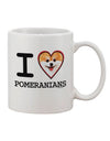 Pomeranian Adoration: Exquisite 11 oz Coffee Mug - TooLoud-11 OZ Coffee Mug-TooLoud-White-Davson Sales