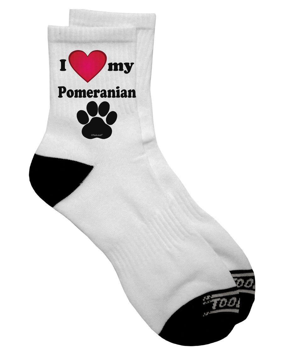 Pomeranian Adult Short Socks - A Heartwarming Addition to Your Wardrobe by TooLoud-Socks-TooLoud-White-Ladies-4-6-Davson Sales
